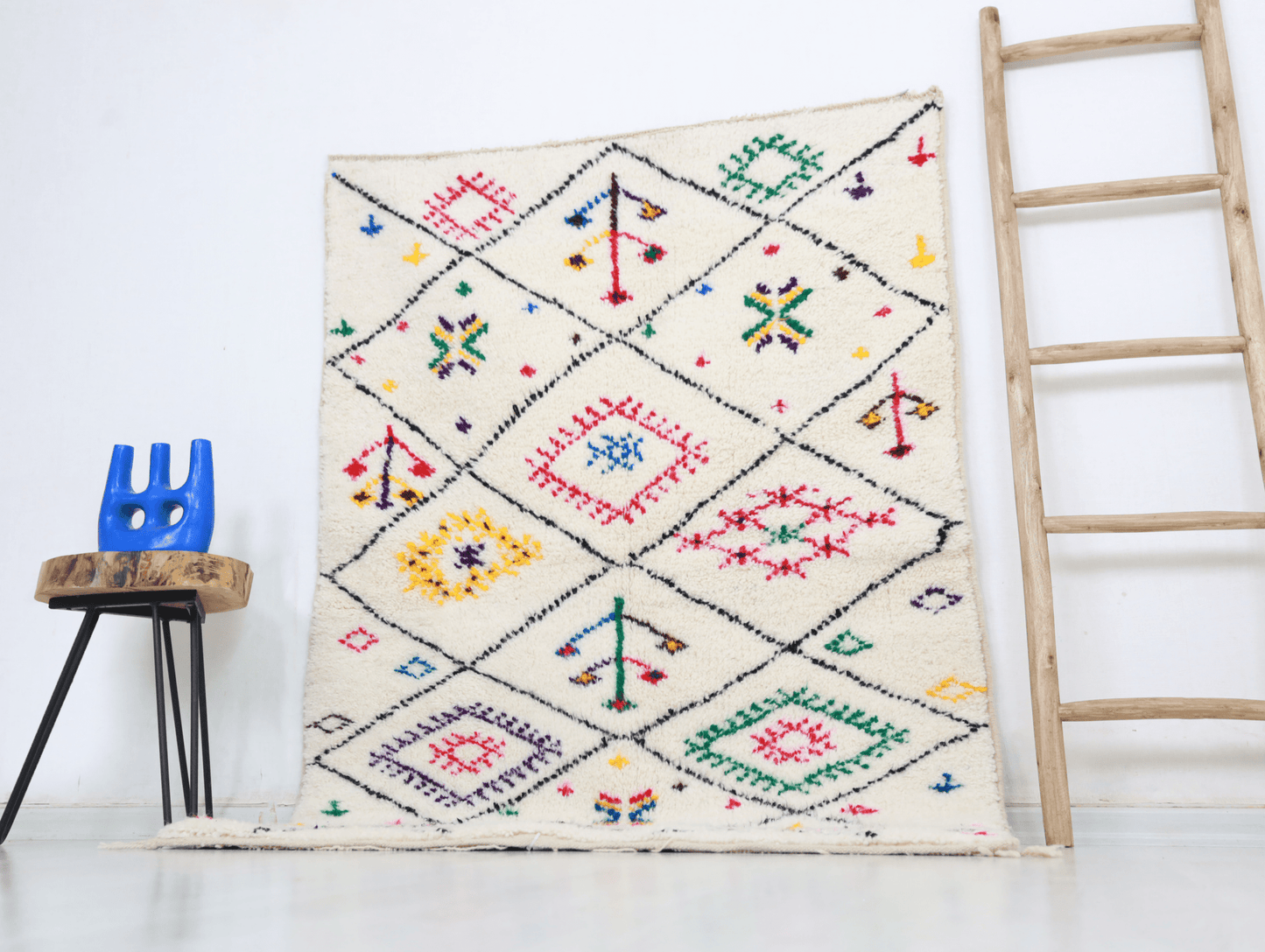 Baya Beni Ourain Rug - Custom Size - Atlasweave | Moroccan Rugs Always at the Best Price