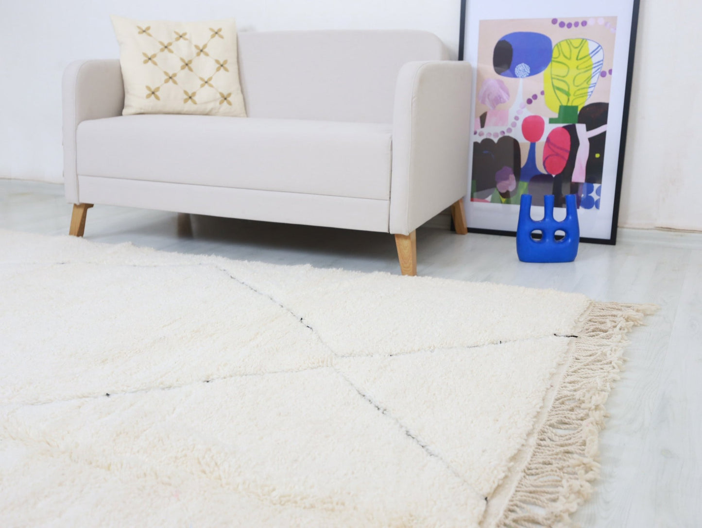 Bezzi Beni Ourain Rug - Custom Size - Atlasweave | Moroccan Rugs Always at the Best Price