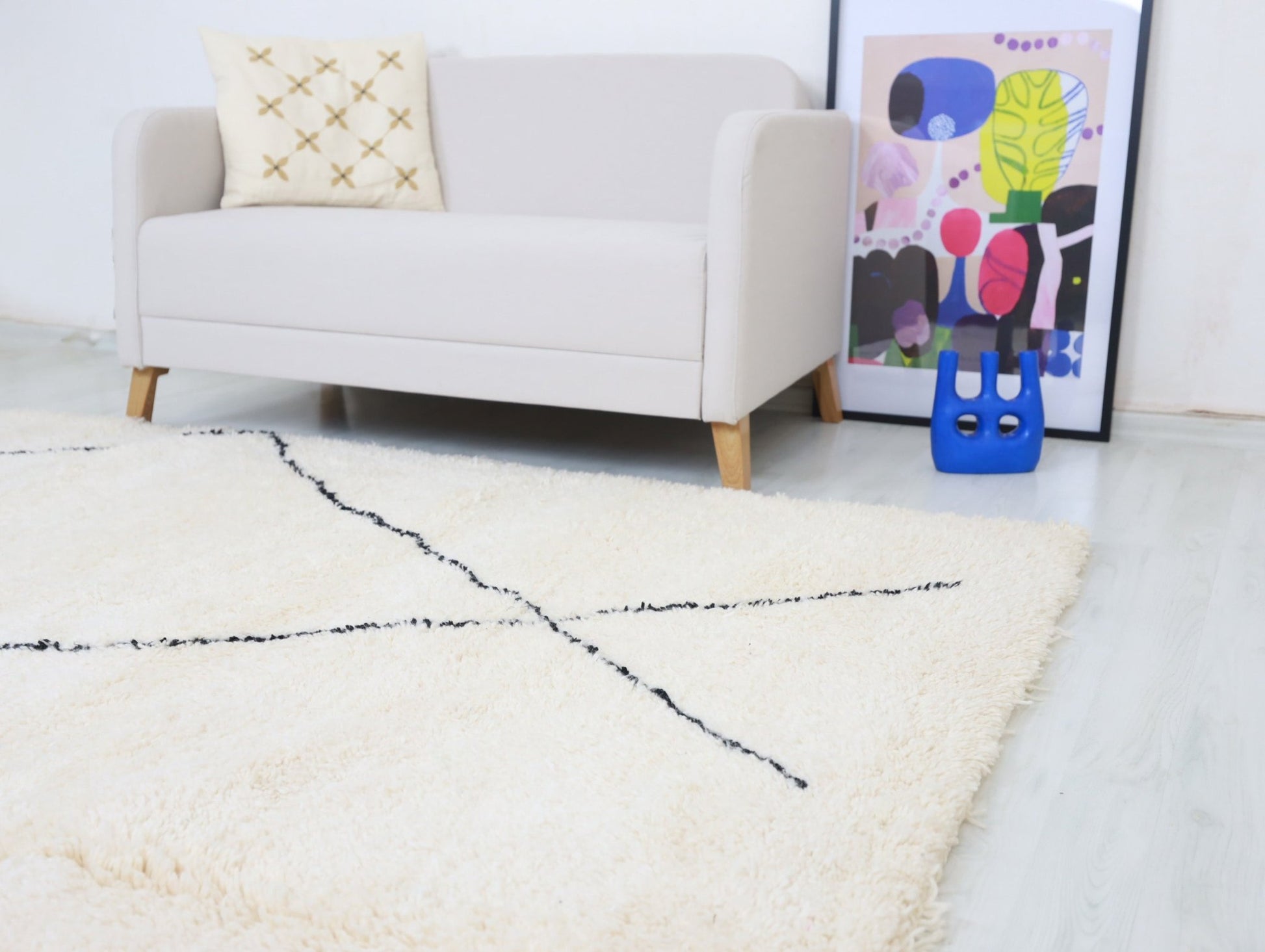 Celia Beni Ourain Rug - Custom Size - Atlasweave | Moroccan Rugs Always at the Best Price