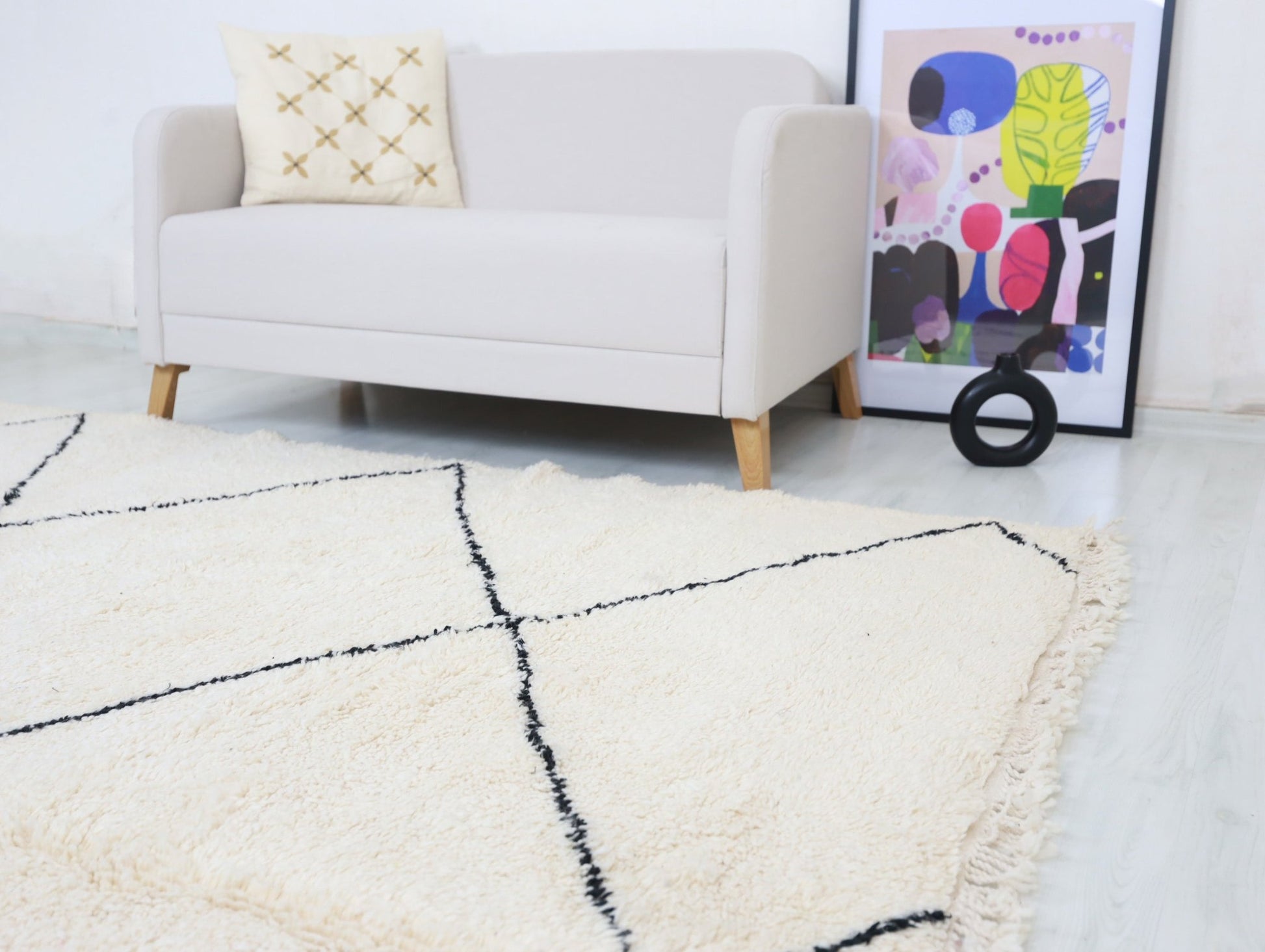 Chabha Beni Ourain Rug - Custom Size - Atlasweave | Moroccan Rugs Always at the Best Price