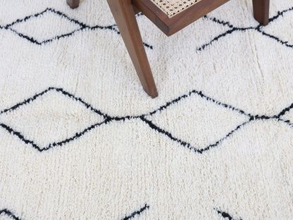 Tiziri Beni Ourain Rug - Custom Size - Atlasweave | Moroccan Rugs Always at the Best Price