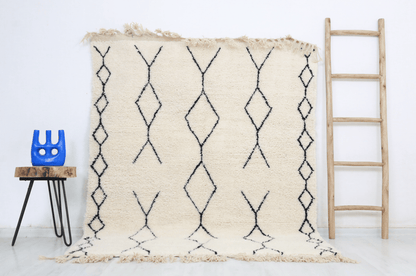 Tiziri Beni Ourain Rug - Custom Size - Atlasweave | Moroccan Rugs Always at the Best Price