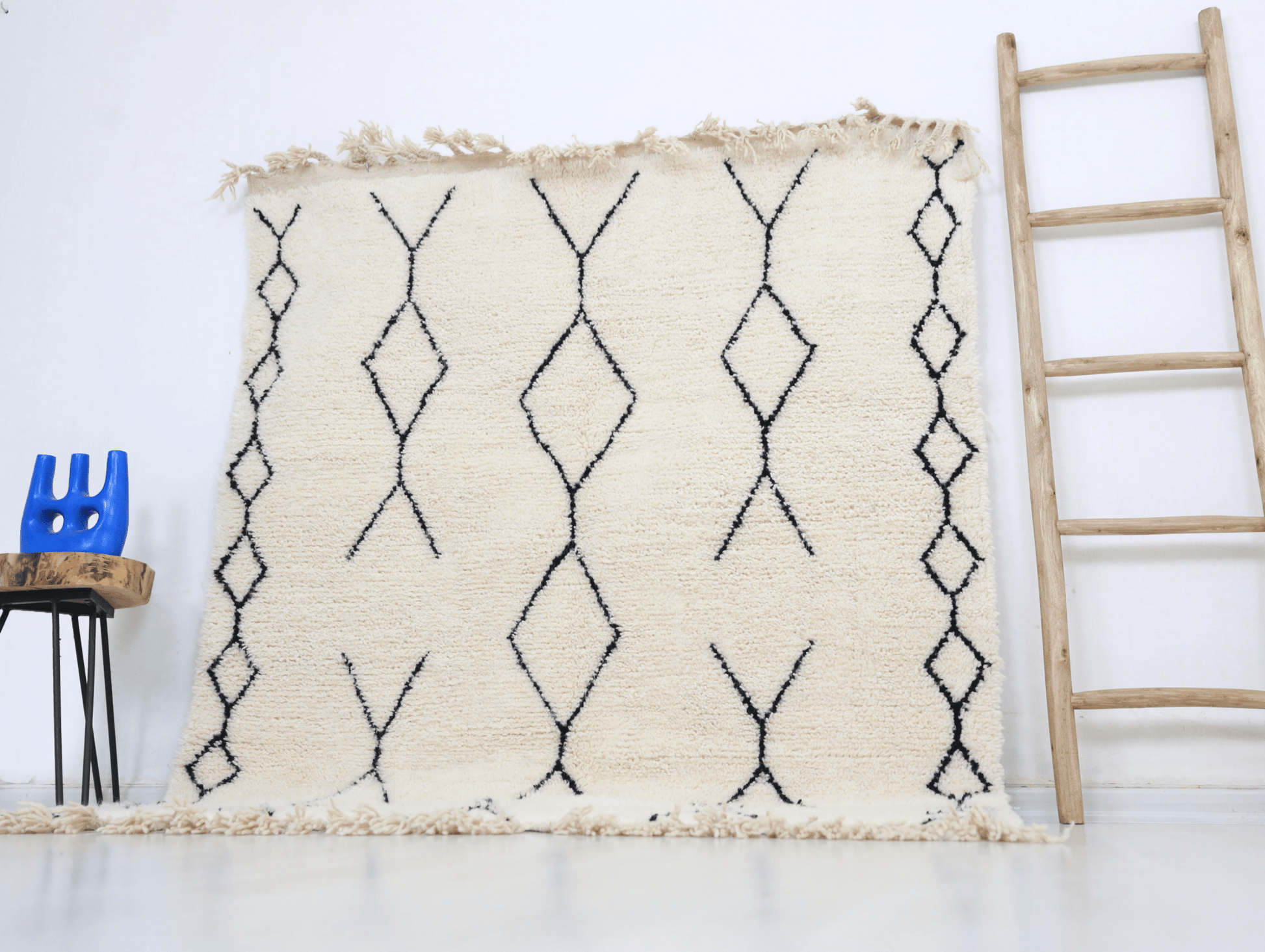 Tiziri Beni Ourain Rug - Custom Size - Atlasweave | Moroccan Rugs Always at the Best Price