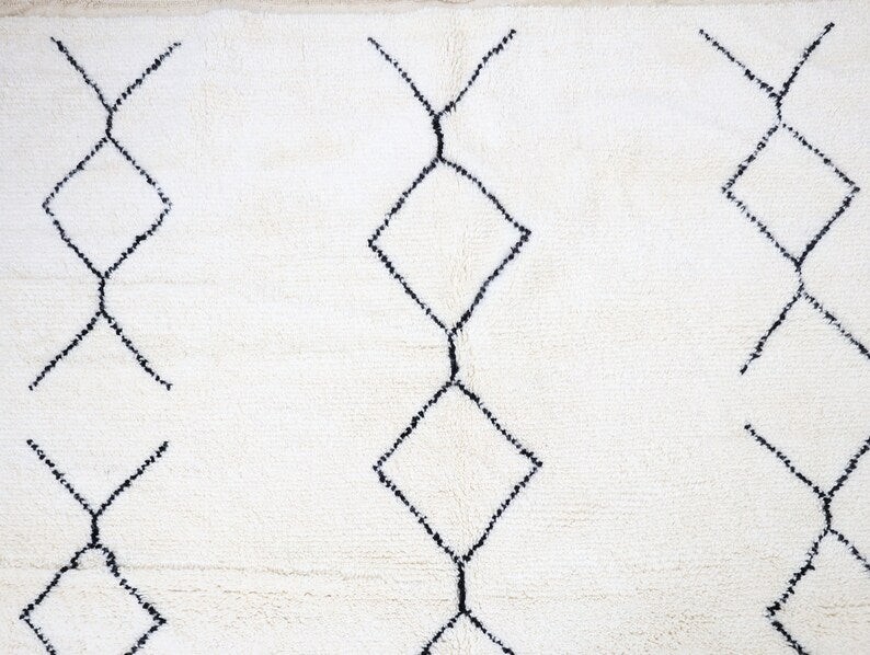 Tumsilt Beni Ourain Rug - Custom Size - Atlasweave | Moroccan Rugs Always at the Best Price