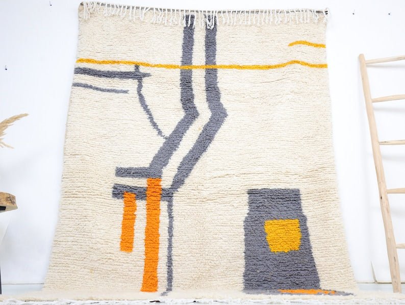 Ziri Beni Ourain Rug - Custom Size - Atlasweave | Moroccan Rugs Always at the Best Price